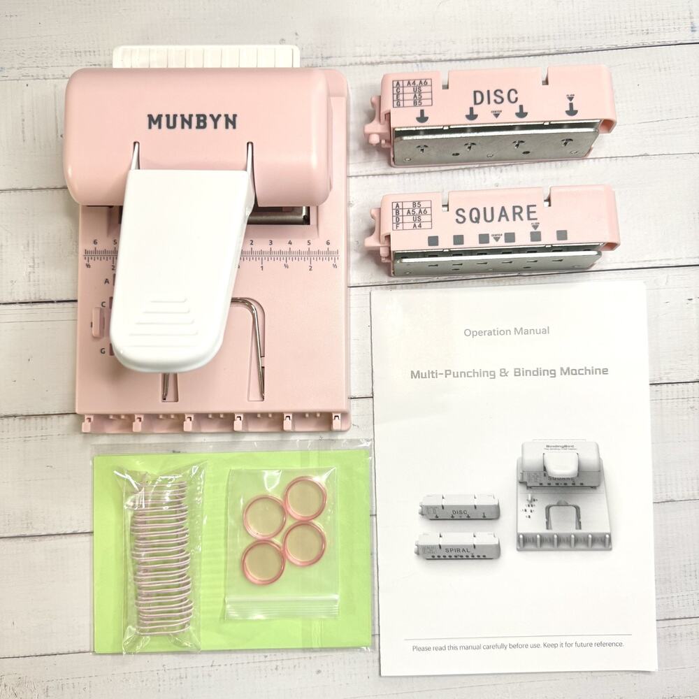 NIB Multi Binding Machine Mini Book Journal Binding Detachable Heads Munbyn
